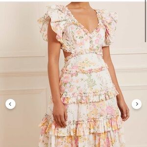 needle & thread sunrise bloom gown